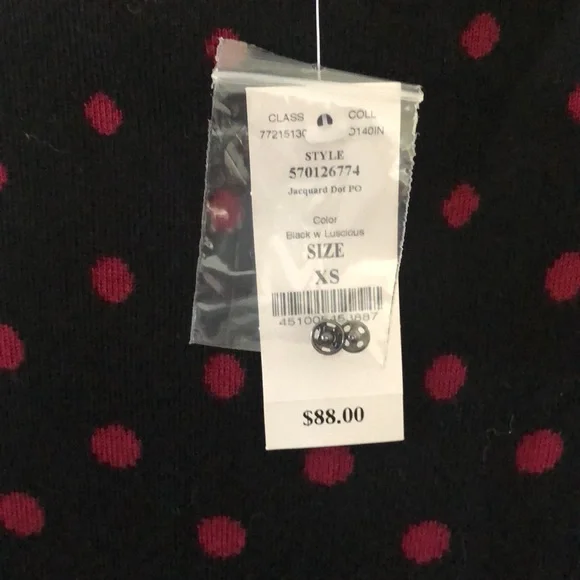 NWT WHBM Polka dot sweater - Picture 2 of 4
